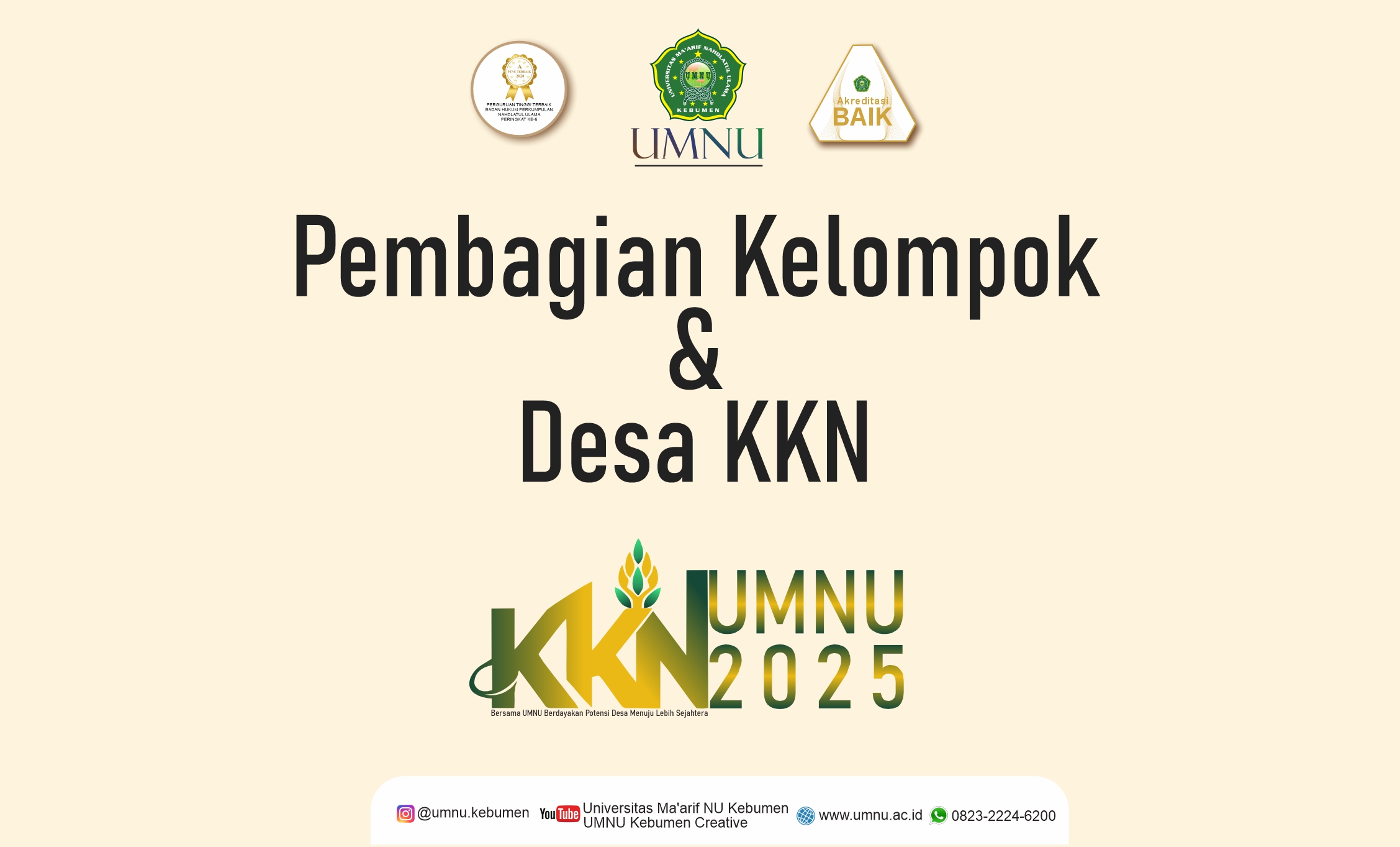 (Revisi) Pembagian Kelompok dan Desa KKN 2025